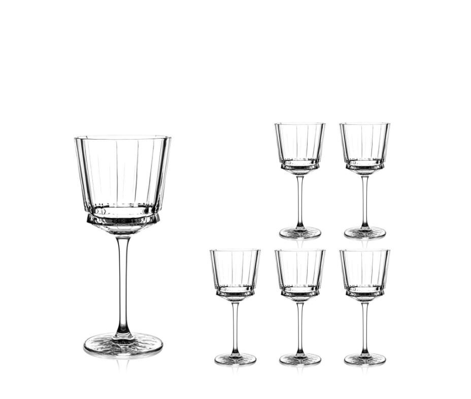 Macassar Kristal Şeffaf 6'lı Kadeh Seti
