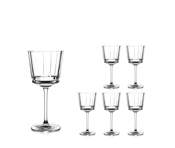 Macassar Kristal Şeffaf 6'lı Kadeh Seti