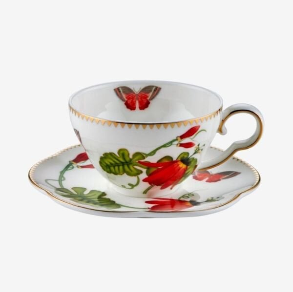 Laura Kırmızı 2'li Türk Kahve Fincan Seti