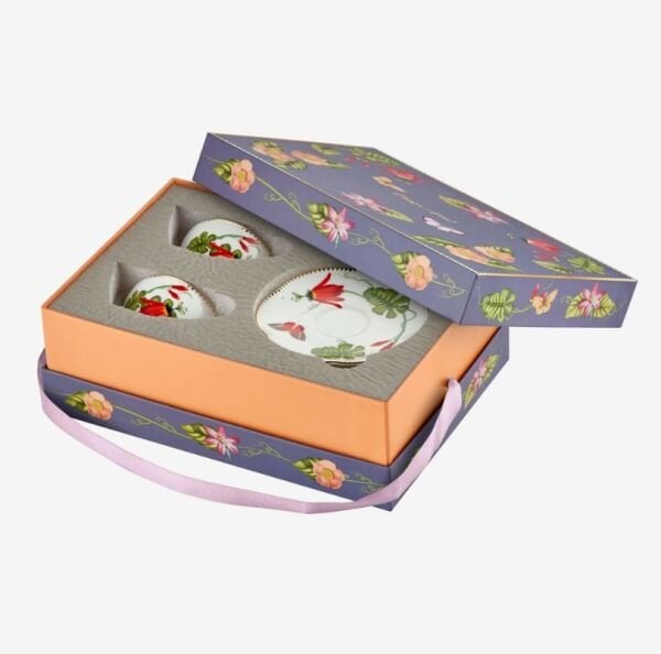 Laura Kırmızı 2'li Türk Kahve Fincan Seti