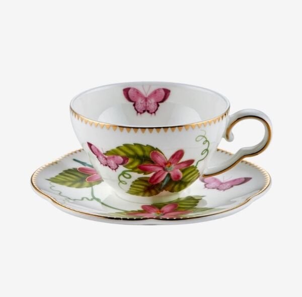 Laura Pembe 2'li Türk Kahve Fincan Seti