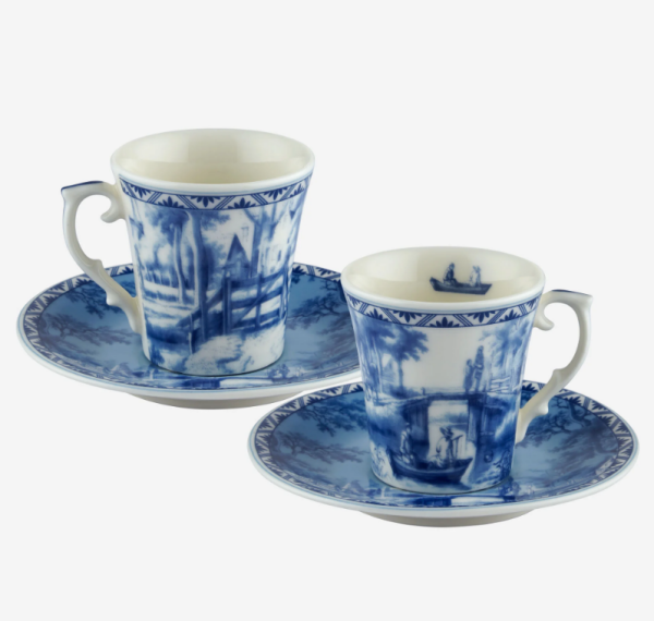 Romance Mavi Porselen Kahve Fincan Seti 120 Ml