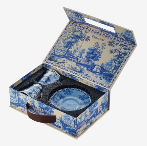 Romance Mavi Porselen Kahve Fincan Seti 120 Ml