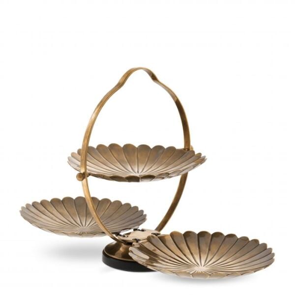 TRAY BEATRİCE VİNTAGE BRASS FİNİSH