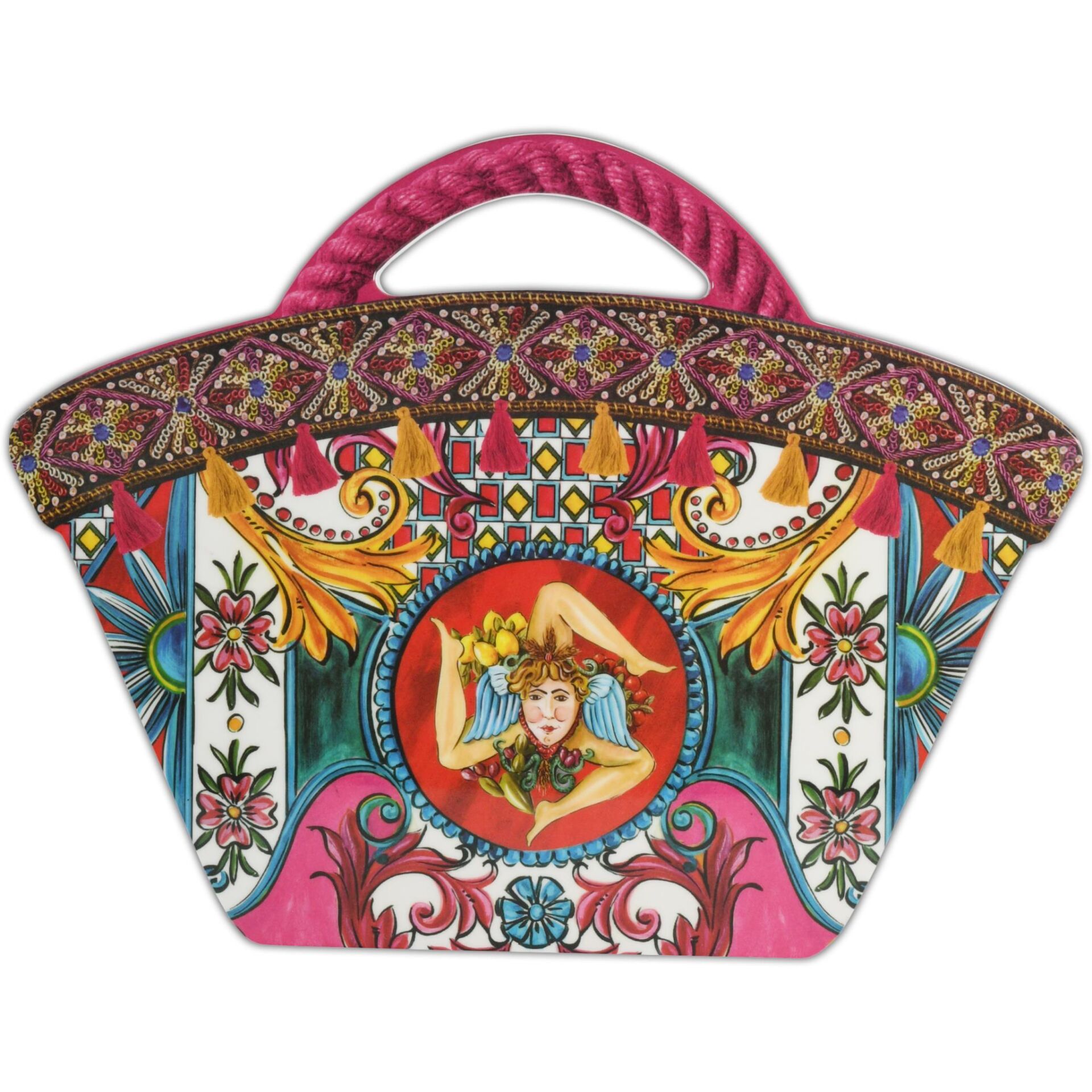 Bag Sicily Kesme Tahtası 22,5*18 Cm Küçük - Fuşya