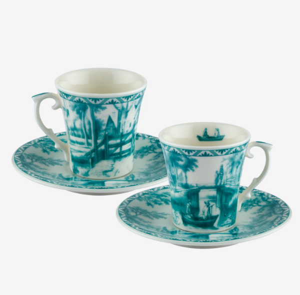 Romance Yeşil Porselen Kahve Fincan Seti 120 ML