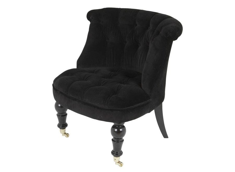 CAMDEN SİYAH KADİFE U KOLTUK