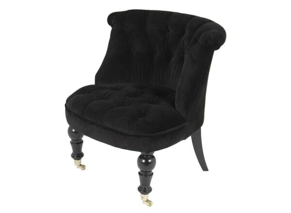 CAMDEN SİYAH KADİFE U KOLTUK