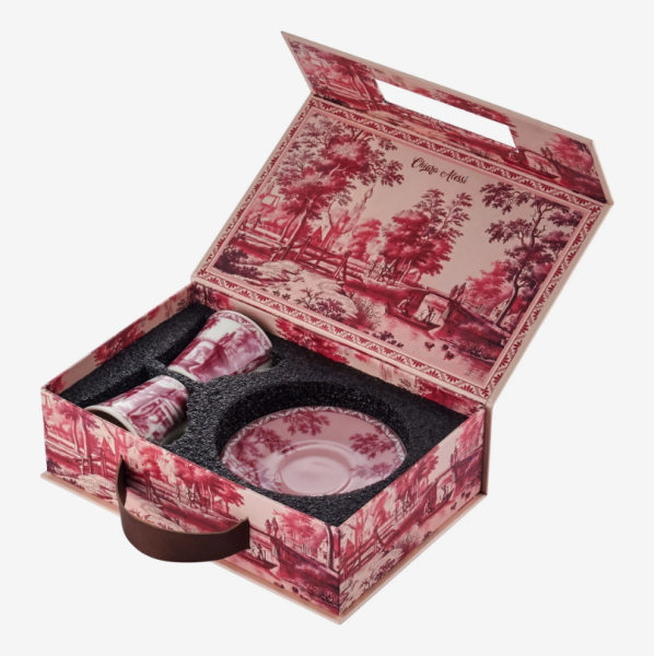 Romance Kırmızı Porselen Kahve Fincan Seti 120 Ml