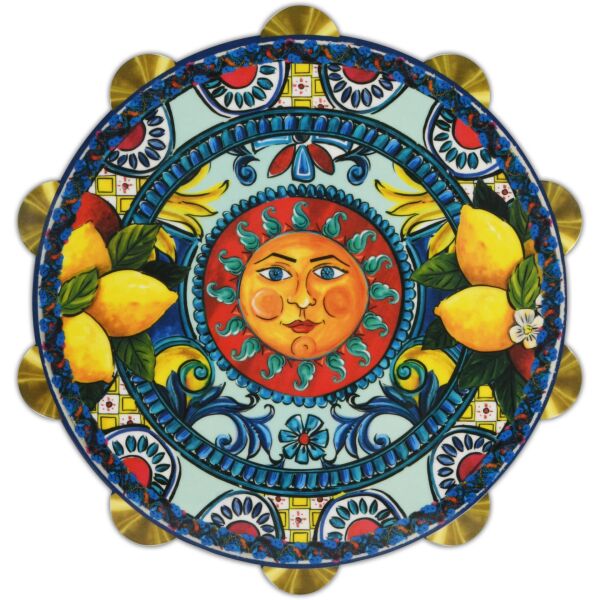 Tamburello Güneş Kesme Tahtası Küçük 17,5 Cm - Mavi