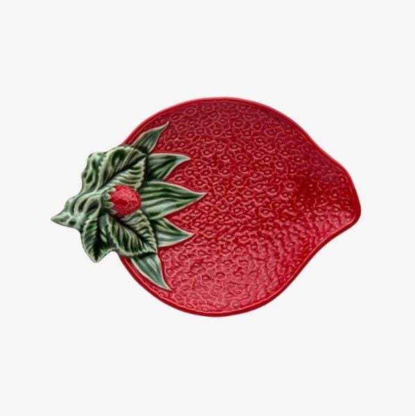 Kırmızı Seramik Servis Tabağı 21 Cm Strawberries