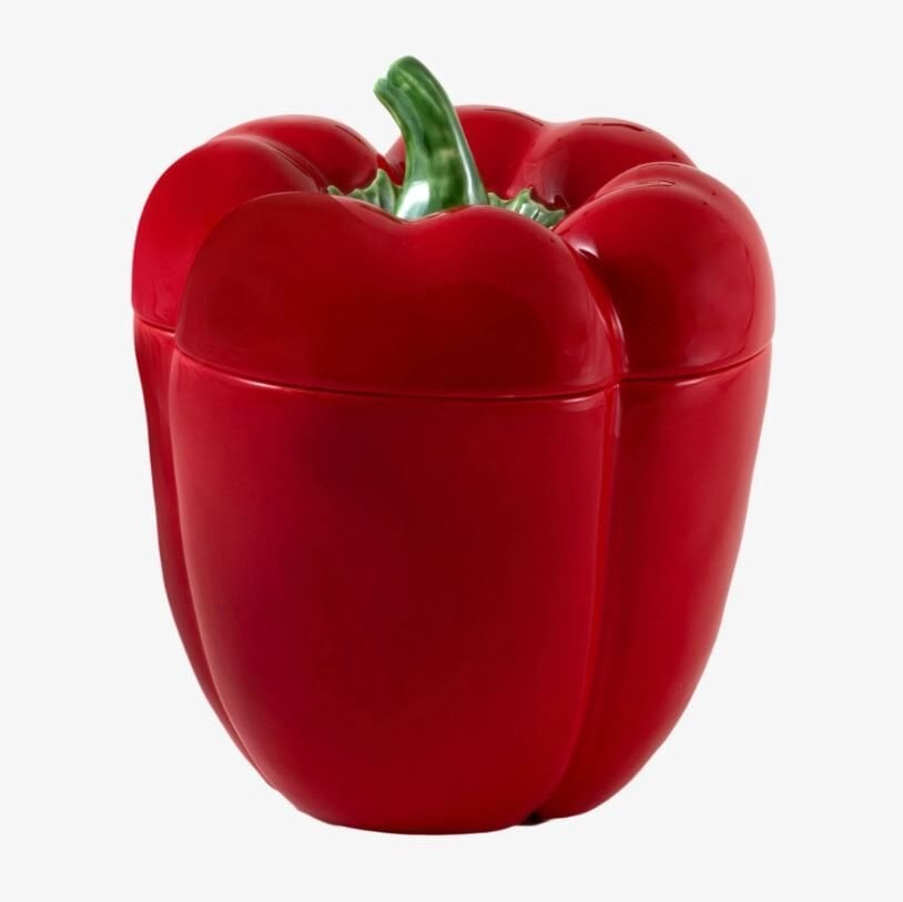 Kırmızı Seramik Saklama Kabı 22 Cm Pepper