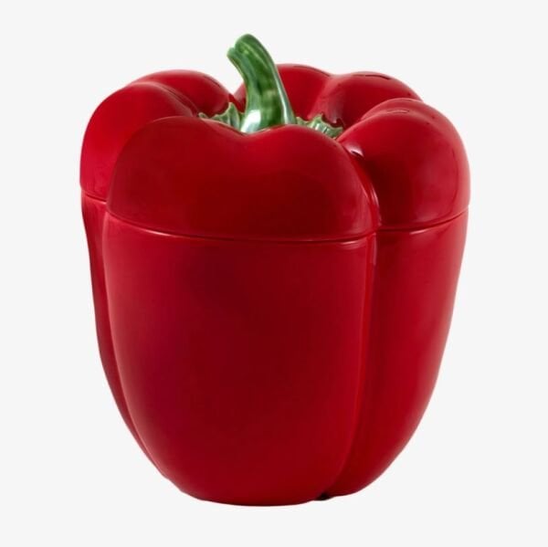Kırmızı Seramik Saklama Kabı 22 Cm Pepper
