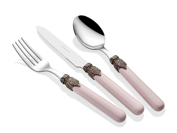 CLASSİC PEMBE 24 PARÇA ÇATAL BIÇAK SETİ