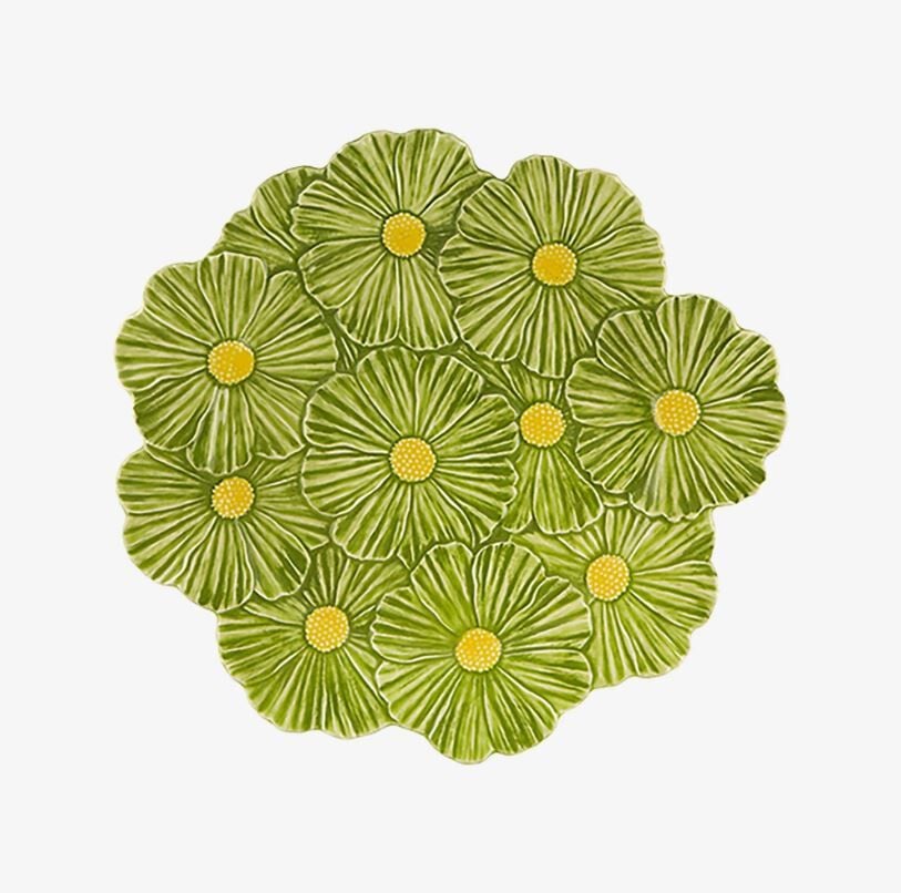Yeşil Seramik Servis Tabağı 37 Cm Maria Flor
