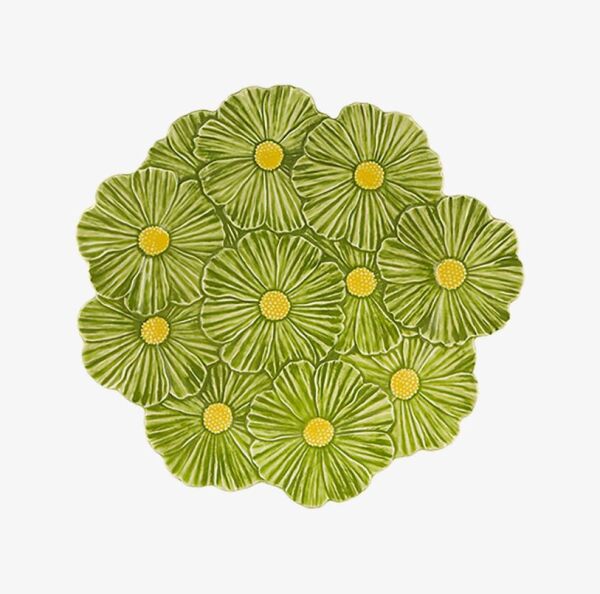 Yeşil Seramik Servis Tabağı 37 Cm Maria Flor