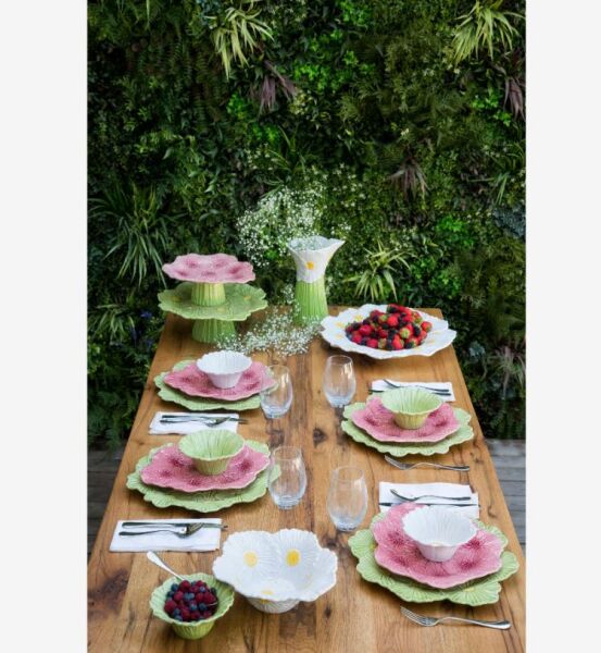 Yeşil Seramik Servis Tabağı 37 Cm Maria Flor