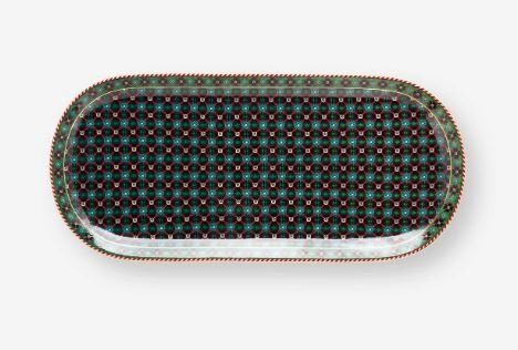 Yeşil Porselen Servis Tabağı 33 Cm