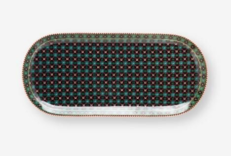 Yeşil Porselen Servis Tabağı 33 Cm