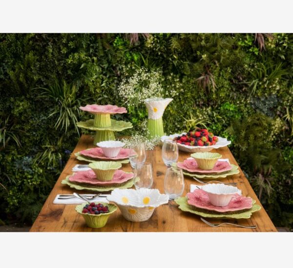 Beyaz Seramik Kahvaltı Tabağı 23 Cm Maria Flor