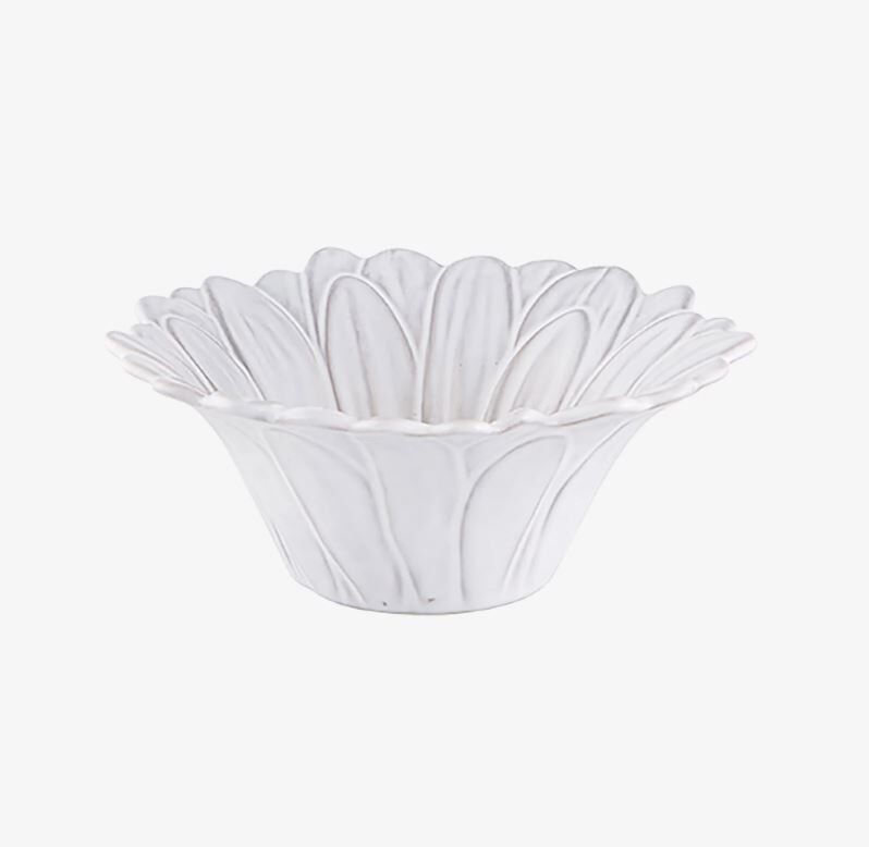 Beyaz Seramik Servis Kasesi 15,5 Cm Maria Flor