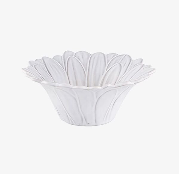 Beyaz Seramik Servis Kasesi 15,5 Cm Maria Flor