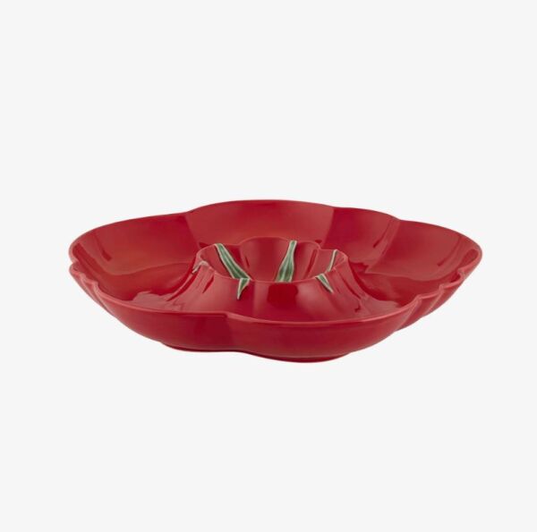 Kırmızı Seramik Servis Tabağı 38 Cm Tomato