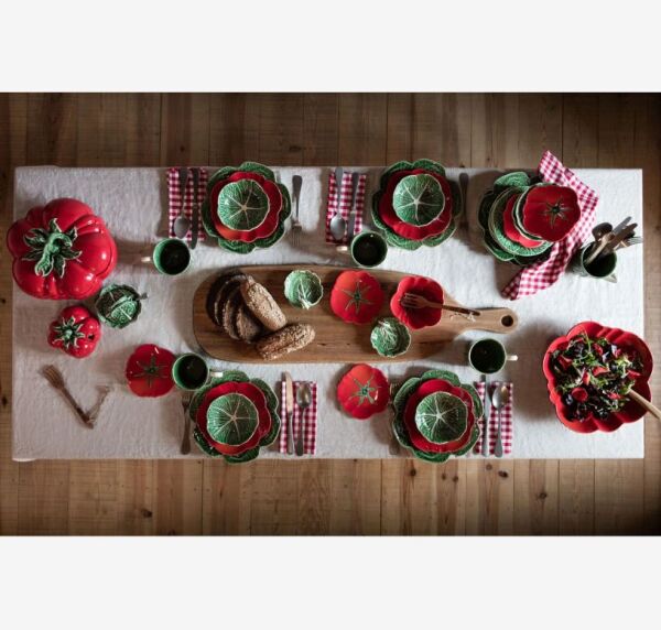 Kırmızı Seramik Servis Tabağı 38 Cm Tomato