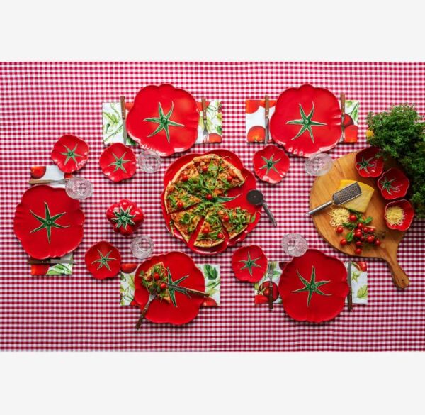 Kırmızı Seramik Servis Tabağı 38 Cm Tomato