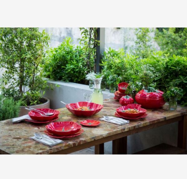 Kırmızı Seramik Servis Tabağı 38 Cm Tomato