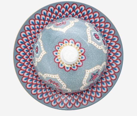 Mavi Porselen Tereyağlık 17 Cm Flower Festival Collection by Pip Studio