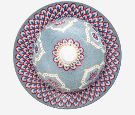 Mavi Porselen Tereyağlık 17 Cm Flower Festival Collection by Pip Studio