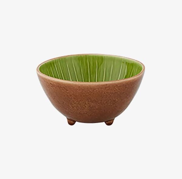 Yeşil Seramik Servis Kasesi 14 Cm Tropical Fruits