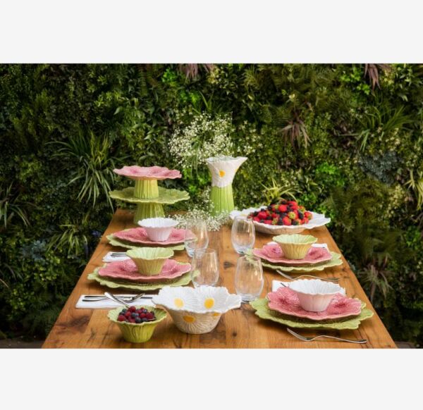 Pembe Seramik Yemek Tabağı 28 Cm Maria Flor