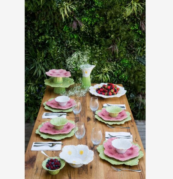 Pembe Seramik Yemek Tabağı 28 Cm Maria Flor