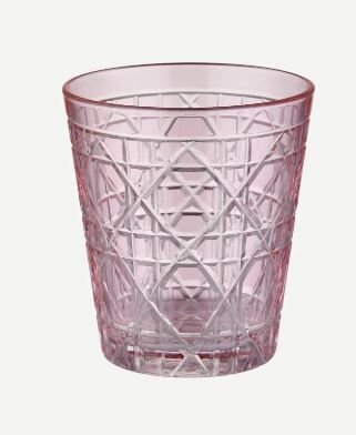 Pembe Cam Kısa Su Bardağı 345 Ml Gloria Collection by Chiara Alessi