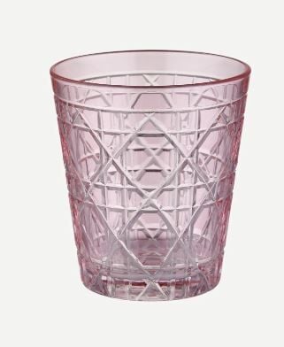 Pembe Cam Kısa Su Bardağı 345 Ml Gloria Collection by Chiara Alessi