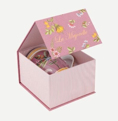 Pembe Porselen Süzgeçli Kupa 350 ml