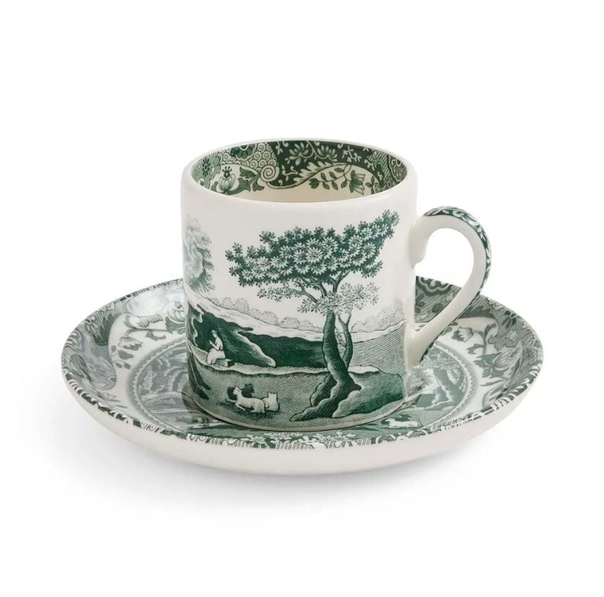 Heritage Green Italian Kahve fincanı 80 ML