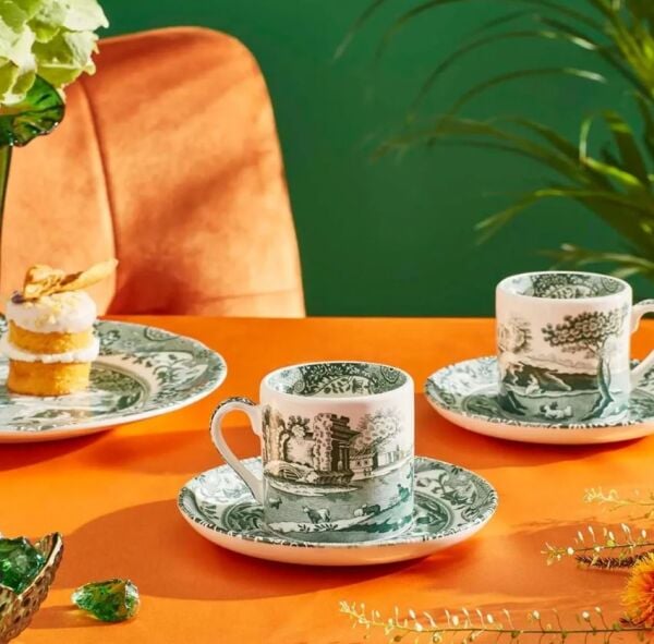 Heritage Green Italian Kahve fincanı 80 ML