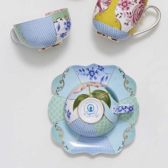 Mavi Porselen Çay Fincanı 225 ml