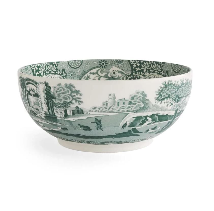 Heritage Green Italian Yuvarlak salata servis 29 CM