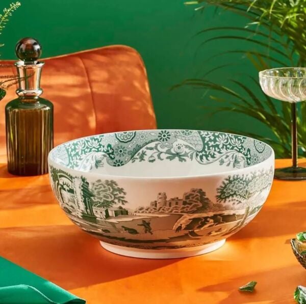 Heritage Green Italian Yuvarlak salata servis 29 CM