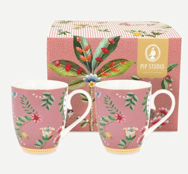 Pembe Porselen Kupa Seti 350 Ml La Majorelle