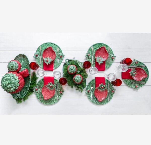 Yeşil Seramik Sürahi 2200 Ml Strawberries