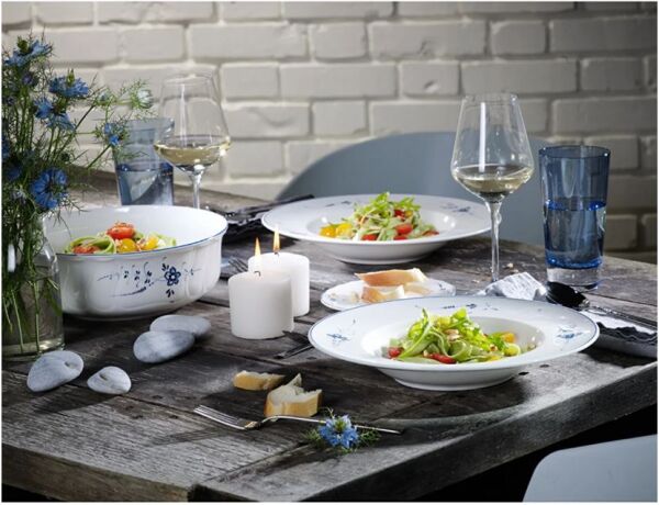 Old Luxembourg Blue Blanc Servis Kasesi 24 cm