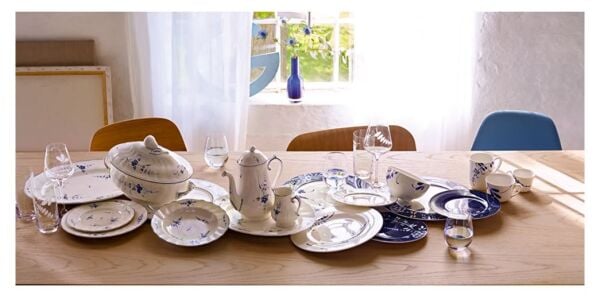 Old Luxembourg Blue Blanc Oval Servis Tabağı 36 cm