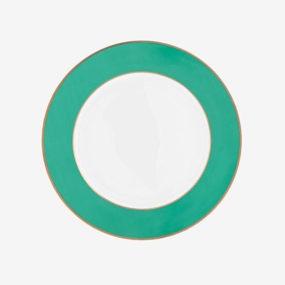 Yeşil Porselen Kahvaltı Tabağı 23 cm