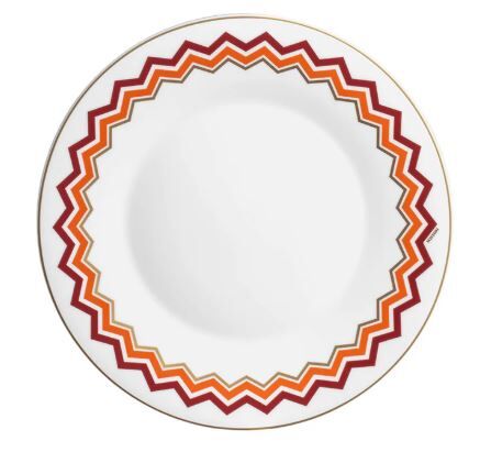 Iconic Turuncu Bordo Porselen Yemek Tabağı 27,5 cm
