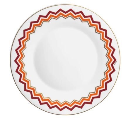 Iconic Turuncu Bordo Porselen Yemek Tabağı 27,5 cm
